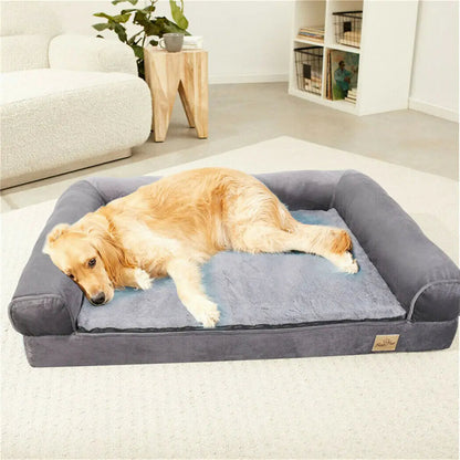 Large Comfort Dog Bed | Waterproof, Plush Sofa Pet Mattress