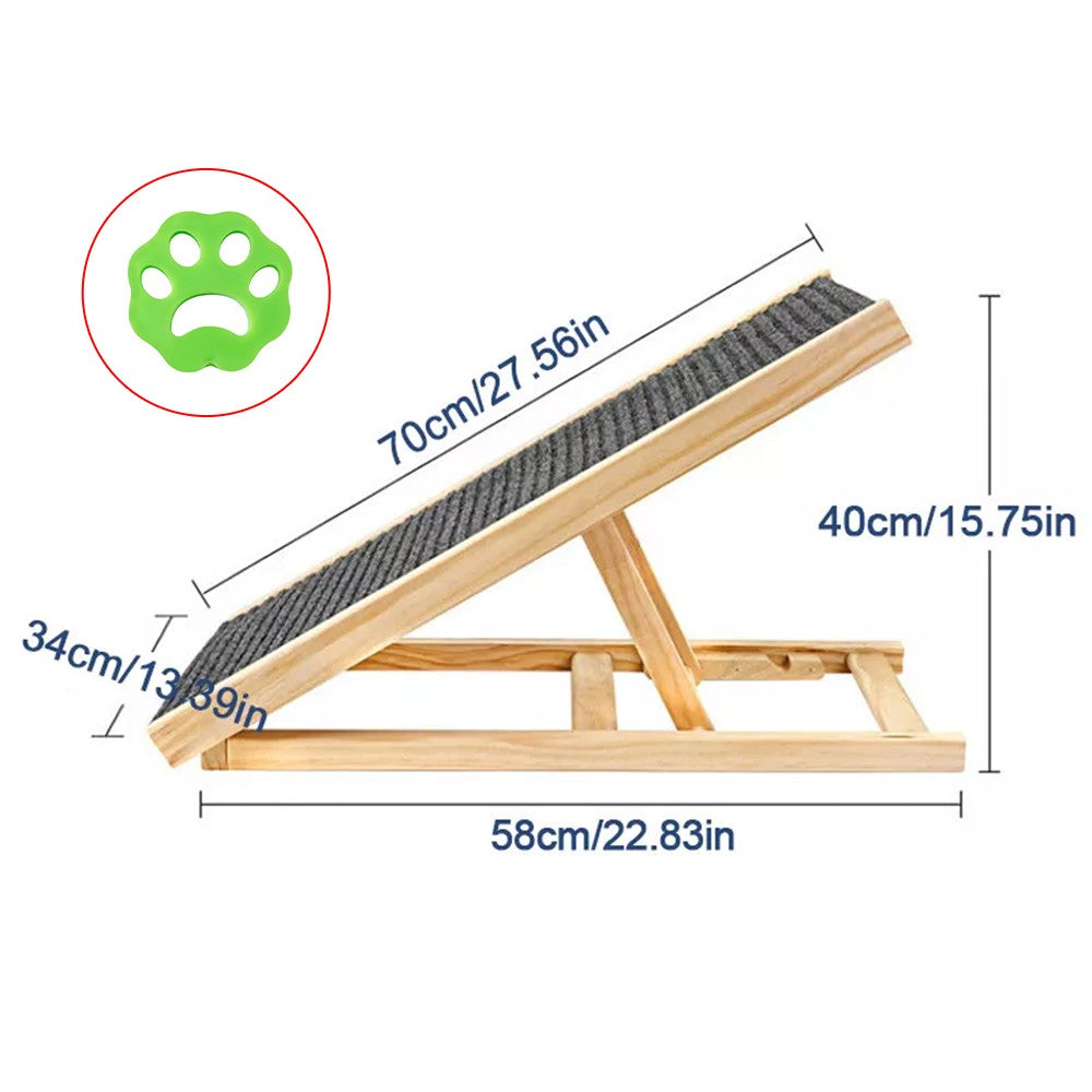 Adjustable Heights Dog Pet Ramp Foldable Stairs Non-Slip Ramp for Car Bed Sofa
