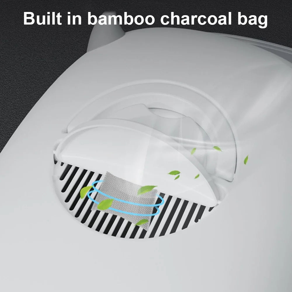 Easy Clean Cat Litter Box with Sliding Door