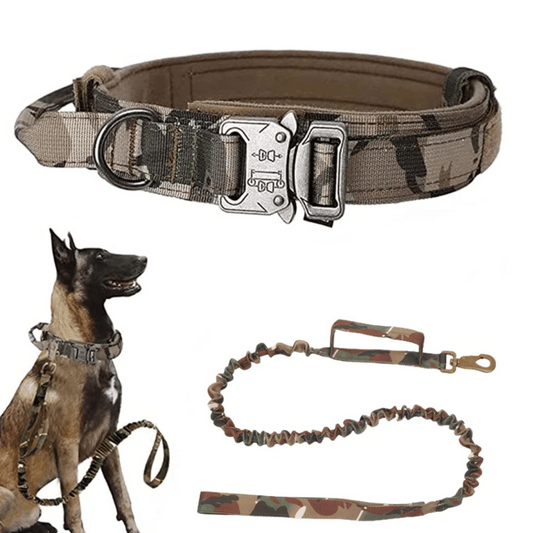 Strong Tactical Dog Collar and Leash Set for Big Dogs - LifyPet