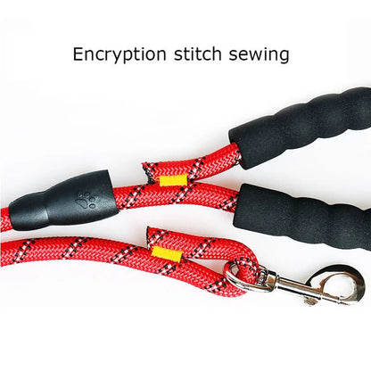 Durable Pet Leash with Padded Grip & Hi-Vis Rope