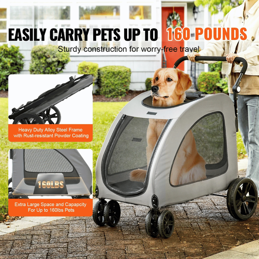 Large Pet Stroller for Big Dogs up to 72kg