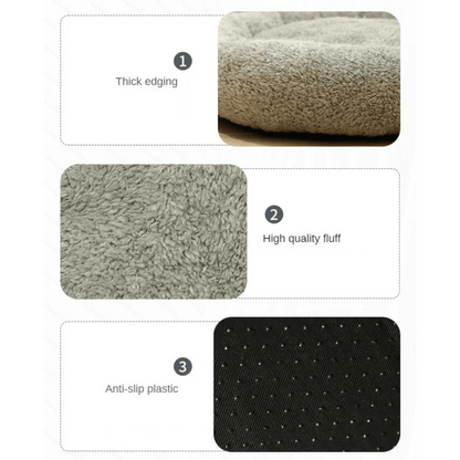 Cozy Round Plush Cat Bed