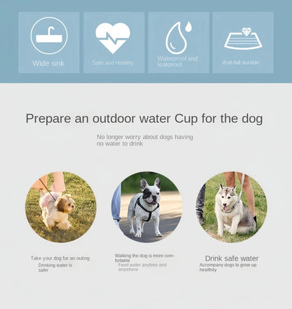 Travel Dog Water Bottle & Food Bowl Container