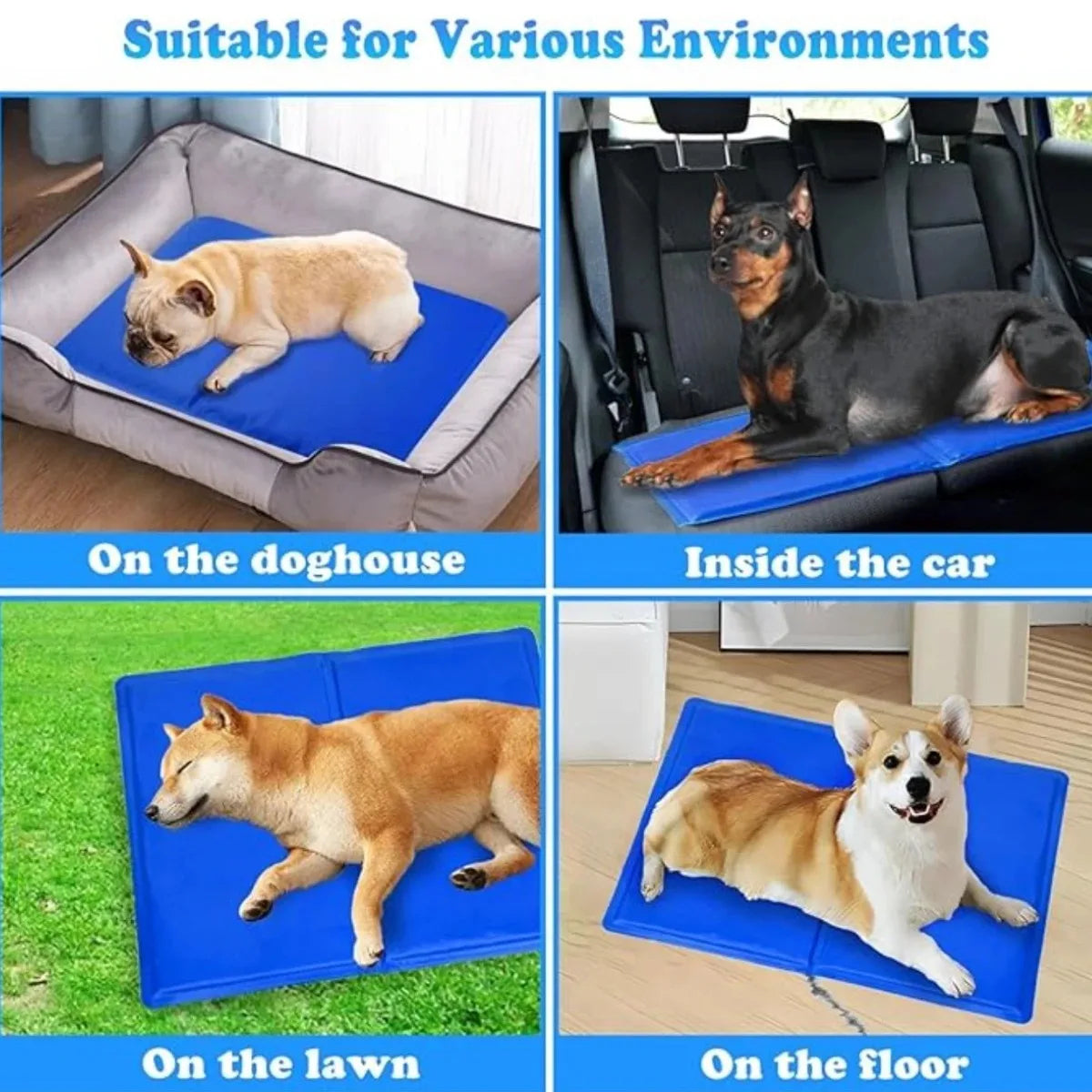 Portable Pet Cooling Pad | Waterproof & Compact Foldable Design