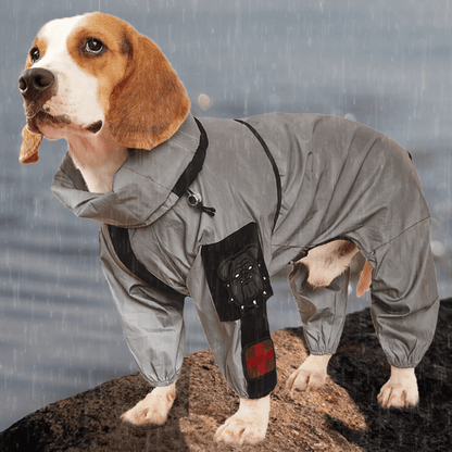 Waterproof Dog Rain Jacket with Adjustable Hood