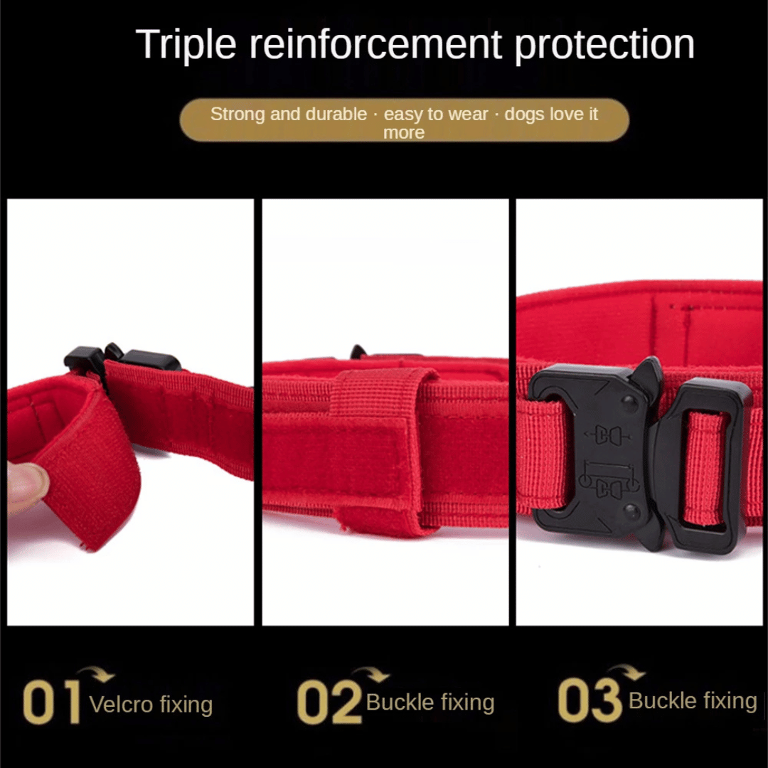 Strong Durable Tactical Dog Collar for Big Dogs