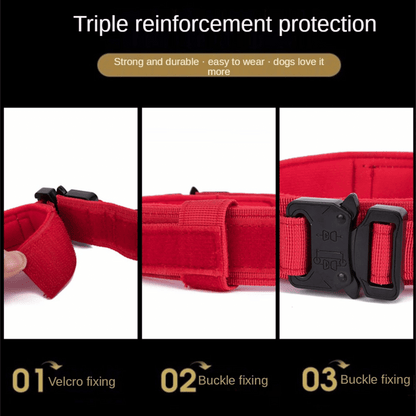 Strong Durable Tactical Dog Collar for Big Dogs