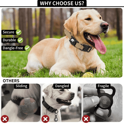 Durable Outdoor Pet AirTag Collar & Leash Set