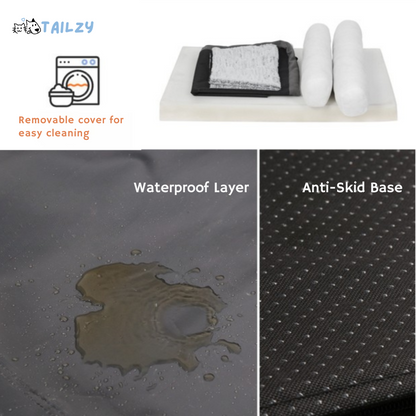 Large Comfort Dog Mattress | L-Shaped with Soft Fleece Cover