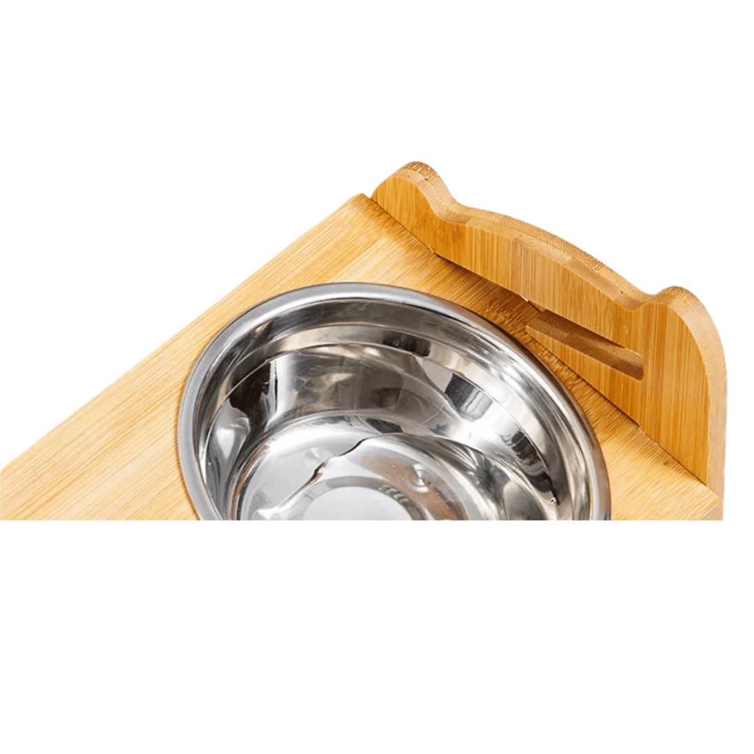 Portable Pet Feeder with Adjustable Height & 2 Metal Bowls