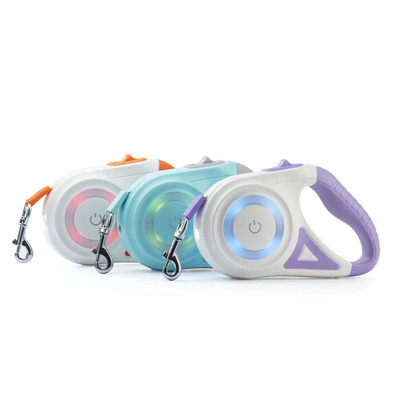 Long Adjustable Pet Leash with Torch & Comfort Grip
