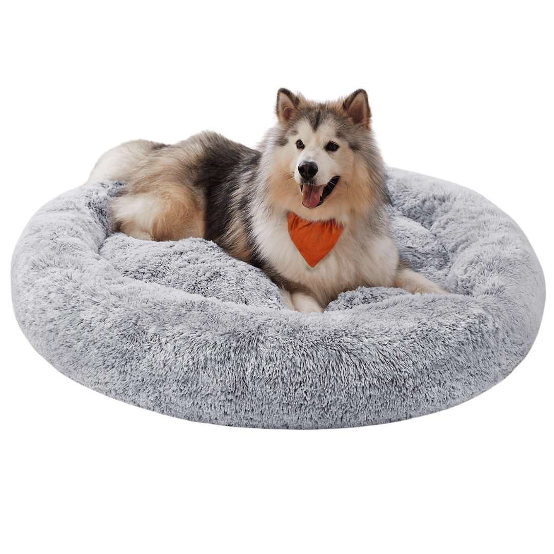 Large Comfy Fleece Donut Dog Bed for Big Dogs - LifyPet
