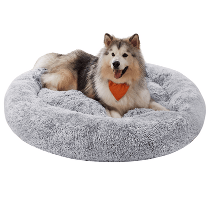 Large Comfy Fleece Donut Dog Bed for Big Dogs - LifyPet