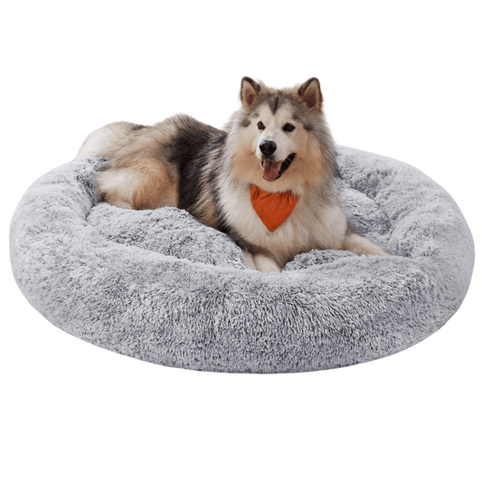 Large Comfy Fleece Donut Dog Bed for Big Dogs - LifyPet