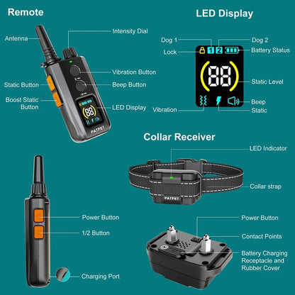 Long Range Waterproof Dog Training Collar System