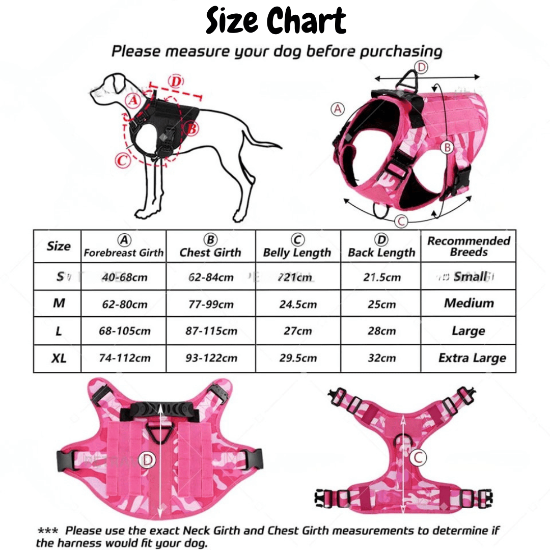 Durable Camo Dog Vest | Outdoor Pet Harness