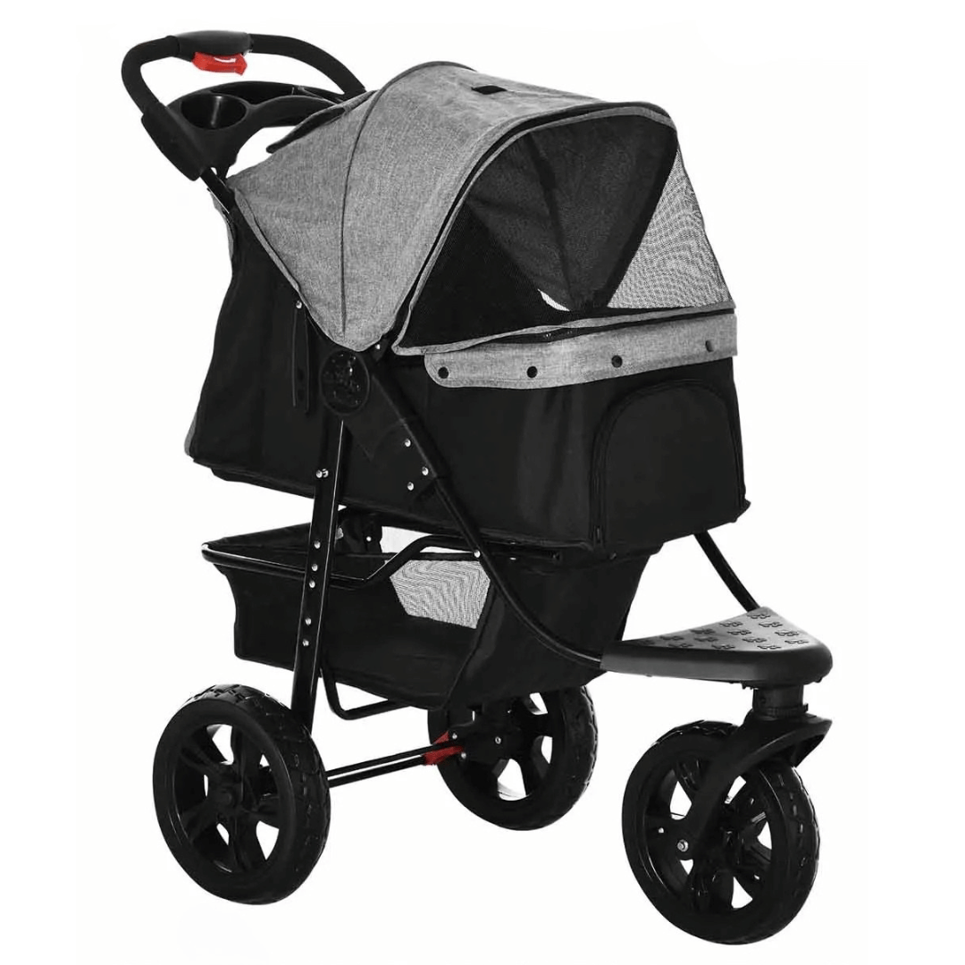 Durable Pet Stroller with Cargo Compartment for Walking - LifyPet