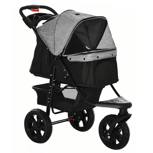Durable Pet Stroller with Cargo Compartment for Walking - LifyPet