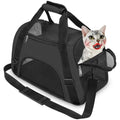 Airline Approved Soft-Sided Pet Carrier, Small, Black - Portable Travel Bag