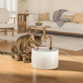 Ceramic Cat Water Fountain 2.1L - Copper Spout with Triple Filtration