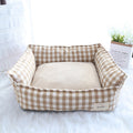 Plaid Small Pet Bed for Dogs and Cats