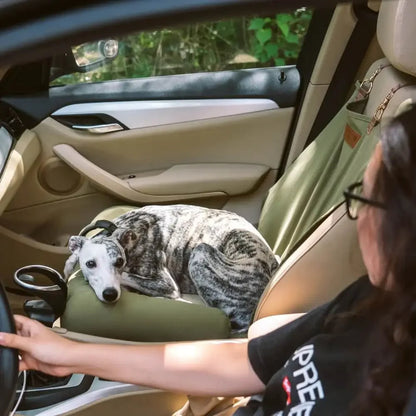 Plush Checkered Orthopedic Dog Car Bed