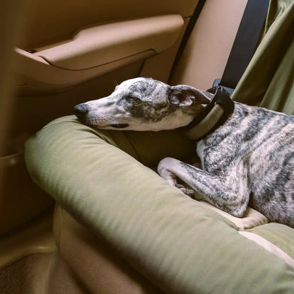Plush Checkered Orthopedic Dog Car Bed