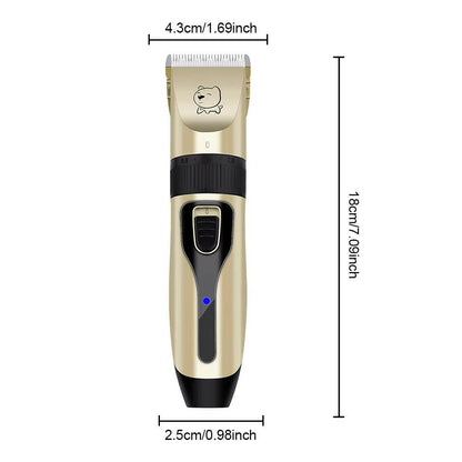 Wireless Pet Grooming Kit with Sharp Blades & 4 Size Combs