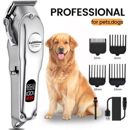 Quiet Pet Grooming Trimmer Set with Adjustable Blades