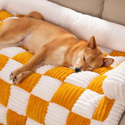 Soft Plush Pet Sofa Cover with Pillow for Small Pets