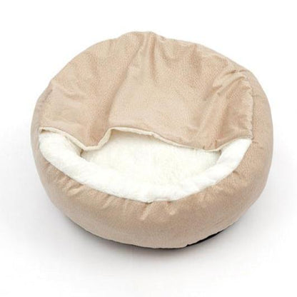 Soft Pet Bed with Plush Blanket for Cats and Dogs