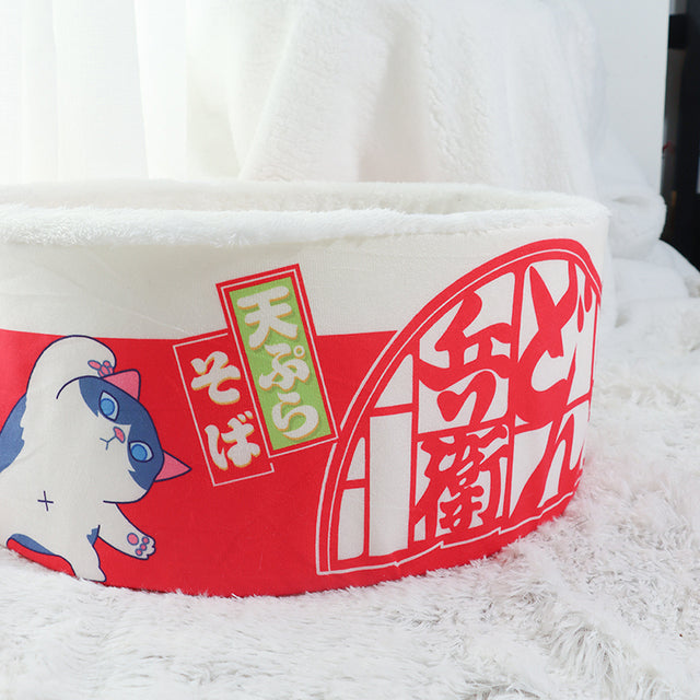 Adorable Fun Cat Noodle Bed