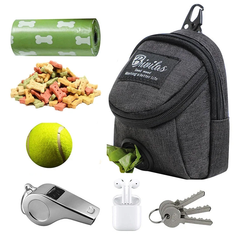 Convenient Dog Poop Bag Holder with Treat Pocket