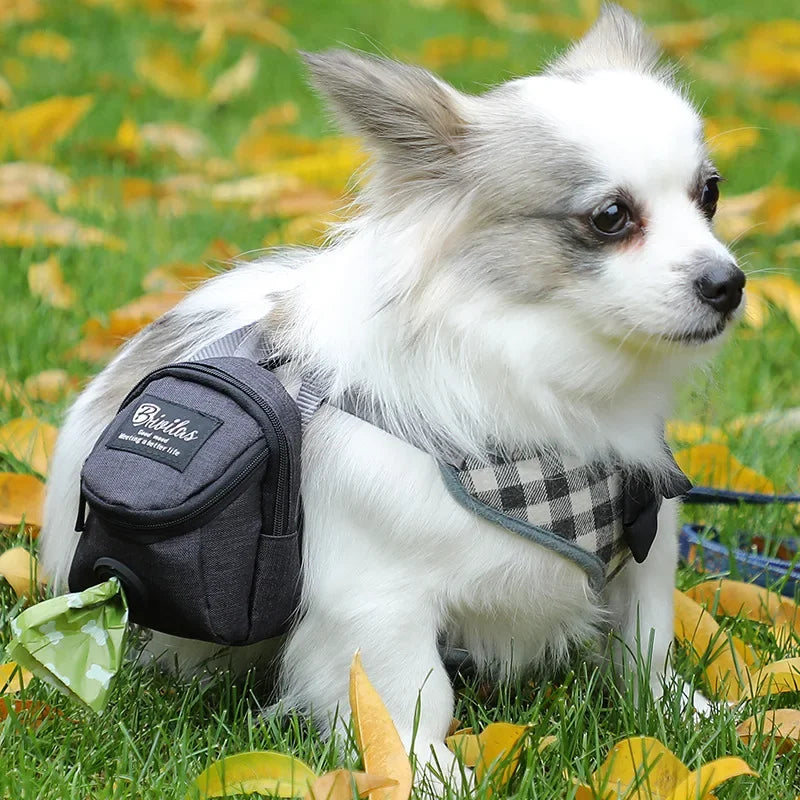 Convenient Dog Poop Bag Holder with Treat Pocket