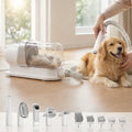Pet Grooming Vacuum with Clippers and Brush