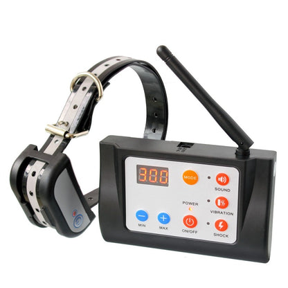 Dog training collar with control device on a white background