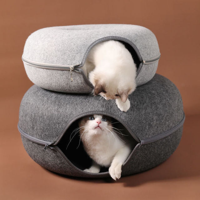Fun Cat Play Bed Tunnel