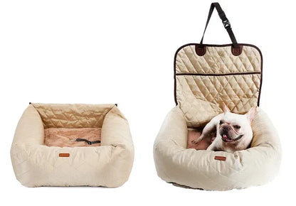Collapsible Pet Car Booster Seat & Cushion Basket