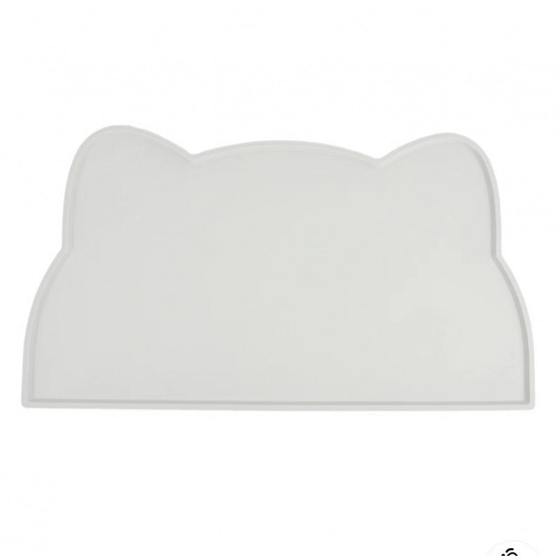 Silicone Catt Food Mat with Raised Edges – Cat Shape Design