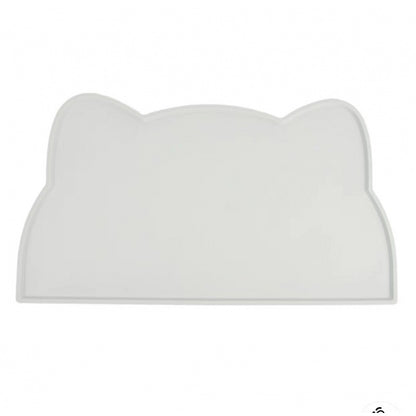Silicone Catt Food Mat with Raised Edges – Cat Shape Design