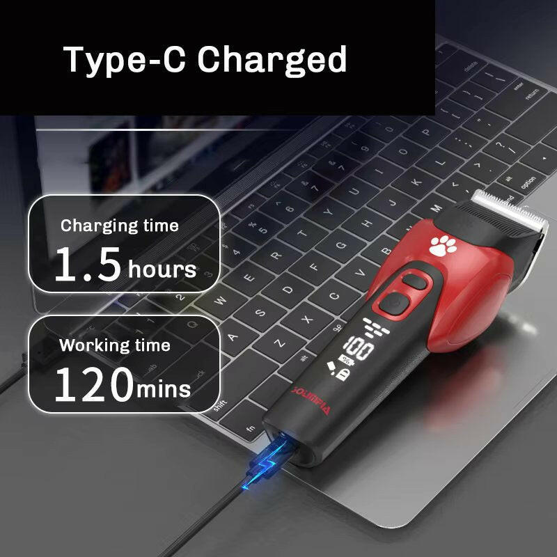 Professional Wireless Pet Grooming Kit with Adjustable Combs