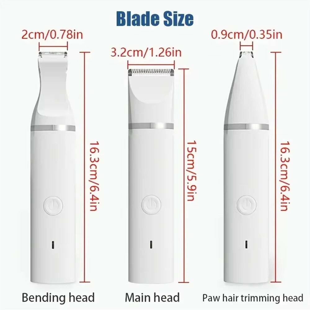 Quiet Pet Grooming Clippers with 5-in-1 Trimmer & Nail File
