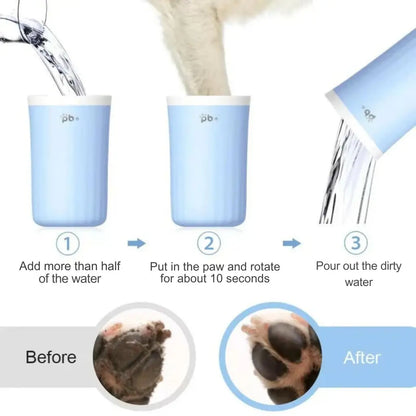 Easy Pet Paw Washer with Gentle Soft Bristles