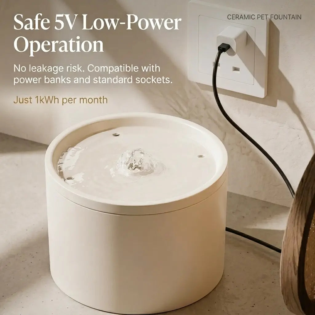 PureFlow Ceramic Cat Fountain 1.5L