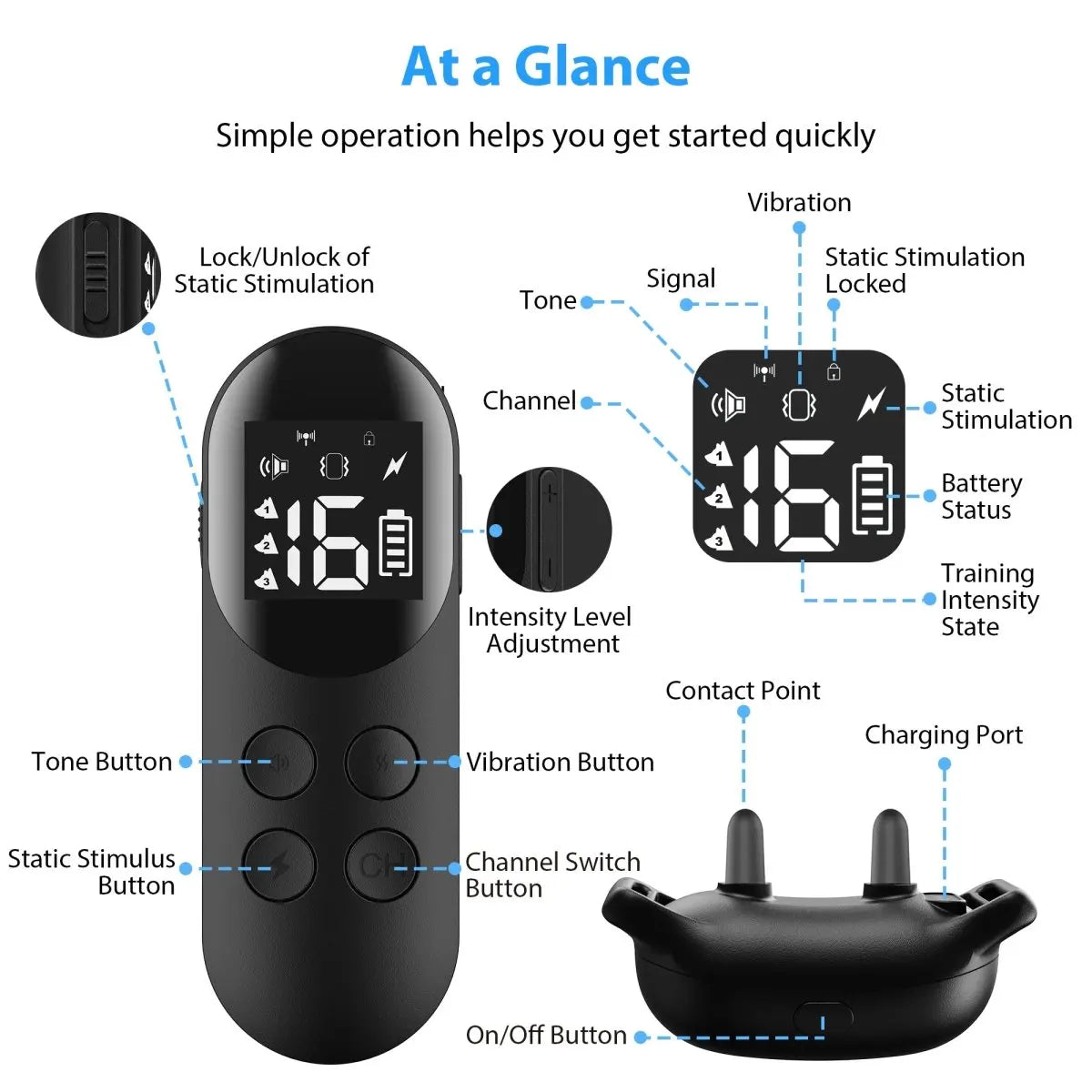Long Range Wireless Dog Training Collar