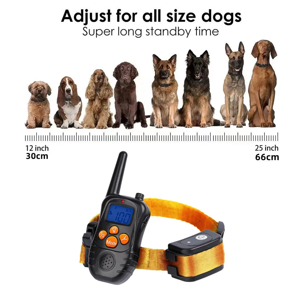Durable Rechargeable 300m Dog Training Collar with Remote