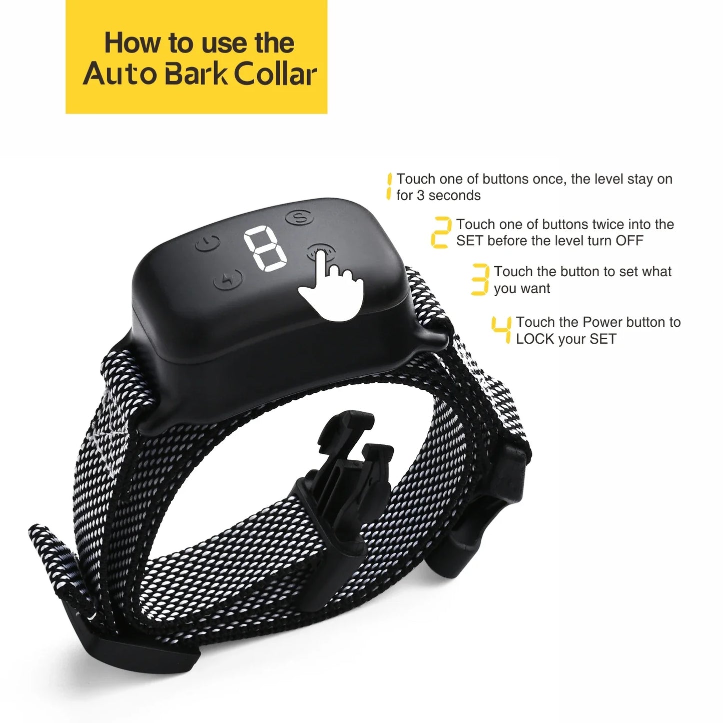 Effective Puppy Training Collar with Shock Vibe Beep Modes