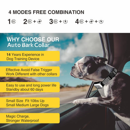Effective Puppy Training Collar with Shock Vibe Beep Modes