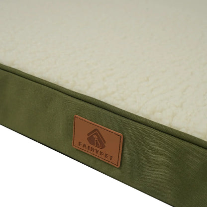 Plush Pet Bed with Waterproof Removable Zip Cover